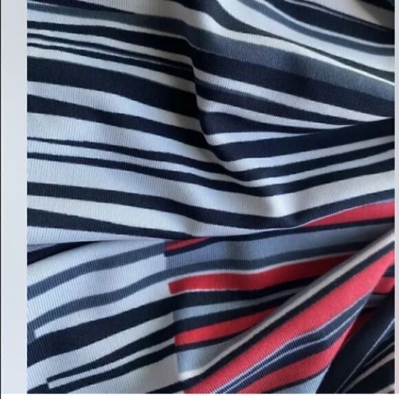 Trina Turk Womens Red And Black Stripe Dress - Picture 5 of 7